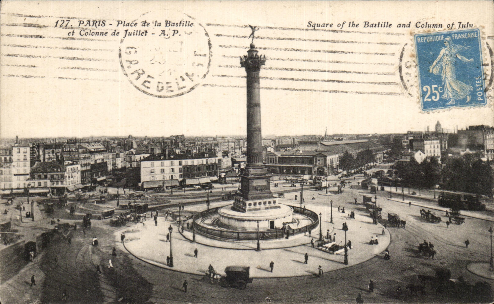 CPA Paris Place De La Bastille Et Colonne De Juillet