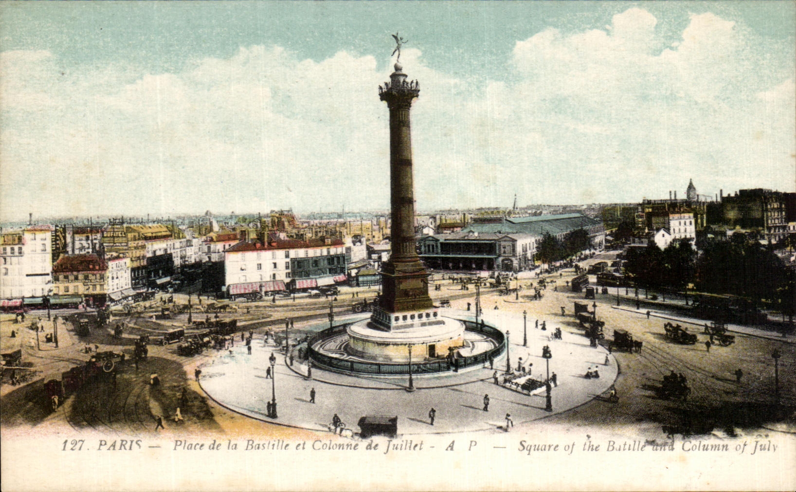 CPA Paris Place De La Baslille Et Colonne De Juillet