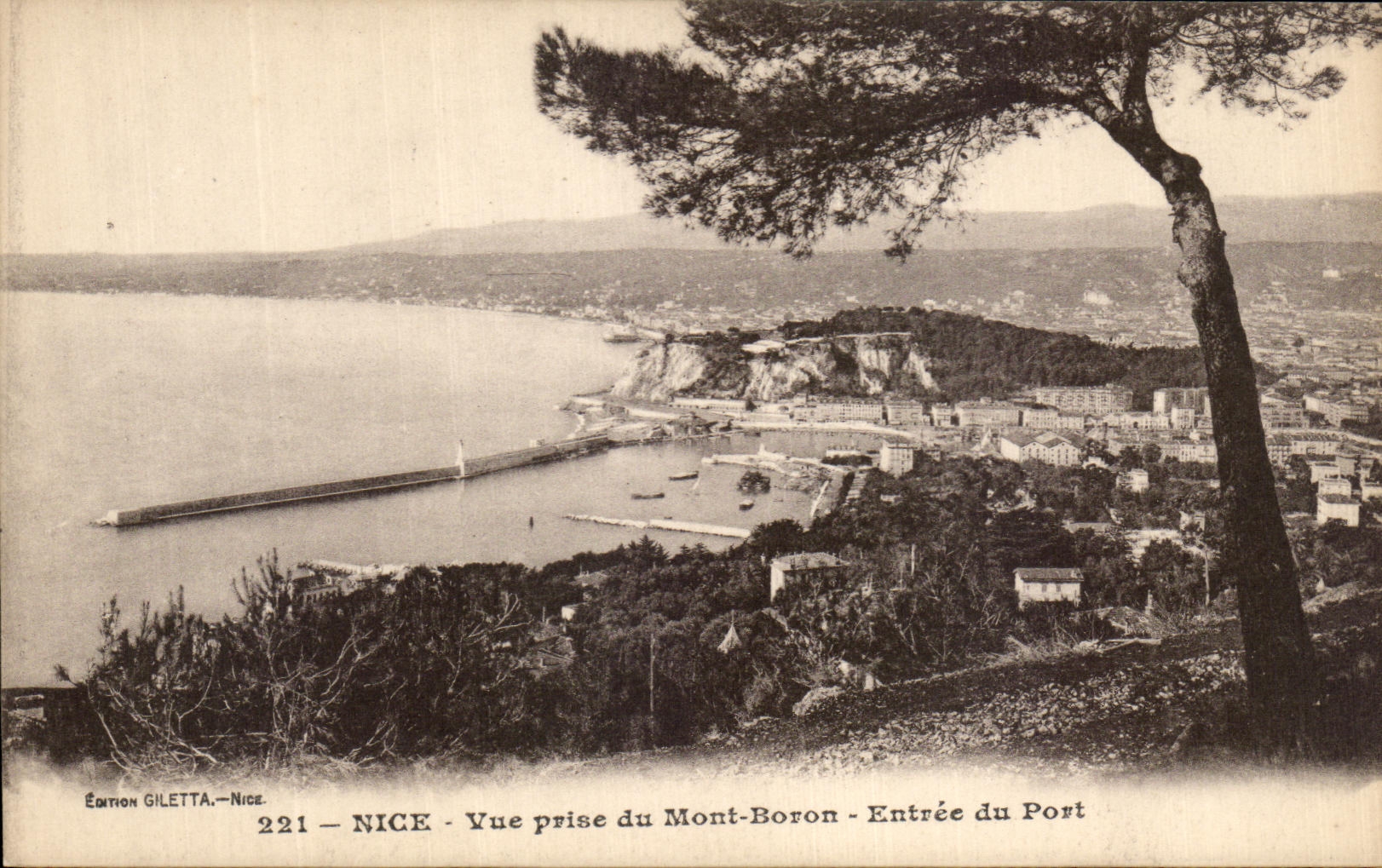 CPA Nice Vue Prise Du Mont Boron Entree Du Port