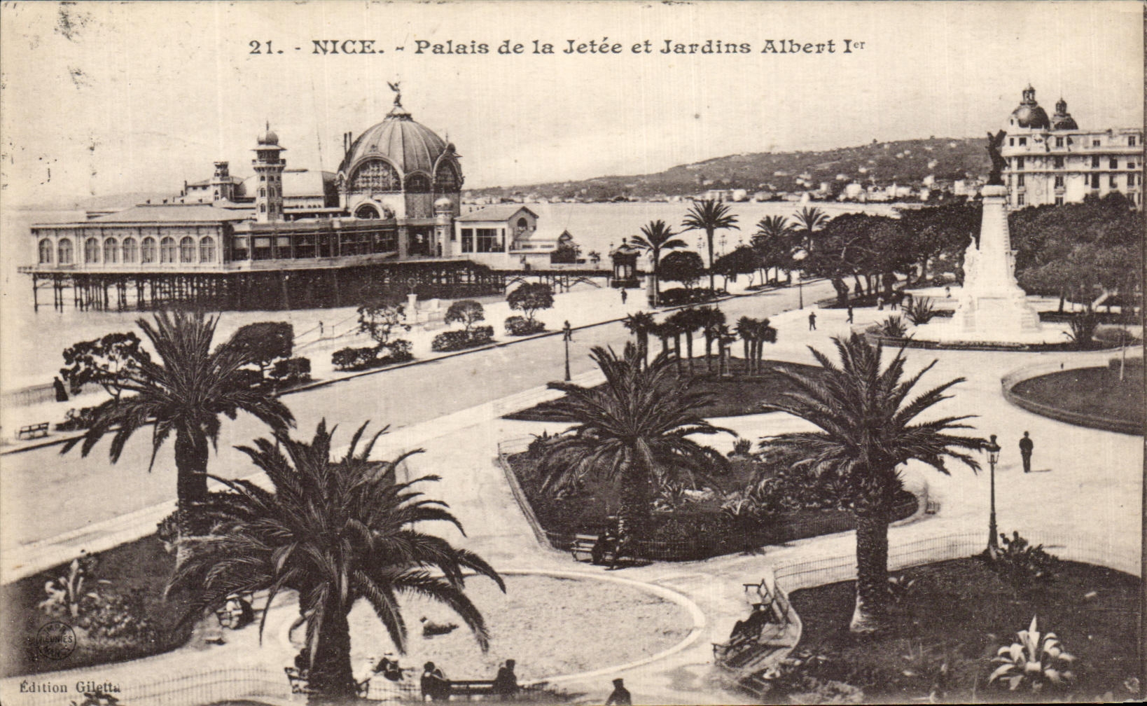 CPA Nice palais De La Jetee Et Jardins Albert 1er