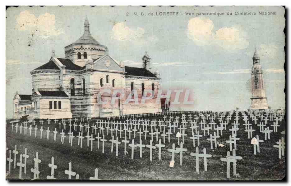 CPA ND de Lorette Vue Panoramique du cimetiere national