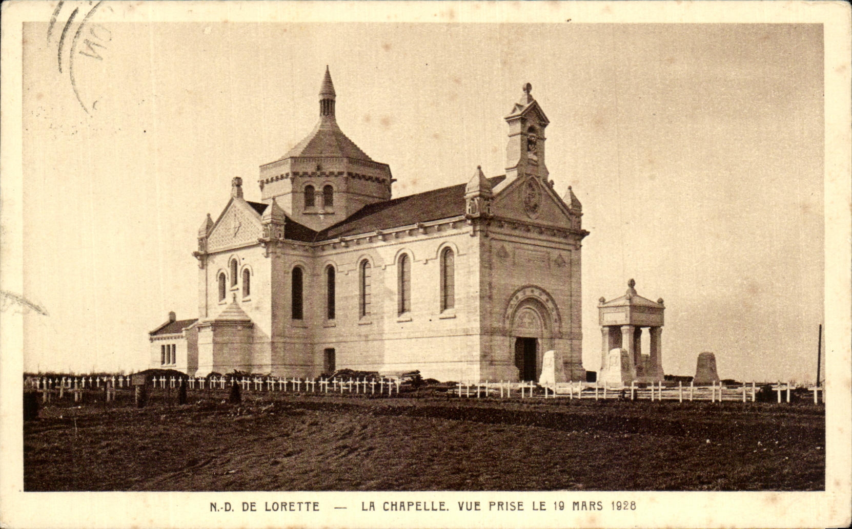 N.D. de Lorette — Die Kapelle. Aufnahme vom 19. März 1928 — veröffentlicht von Braun & Cie