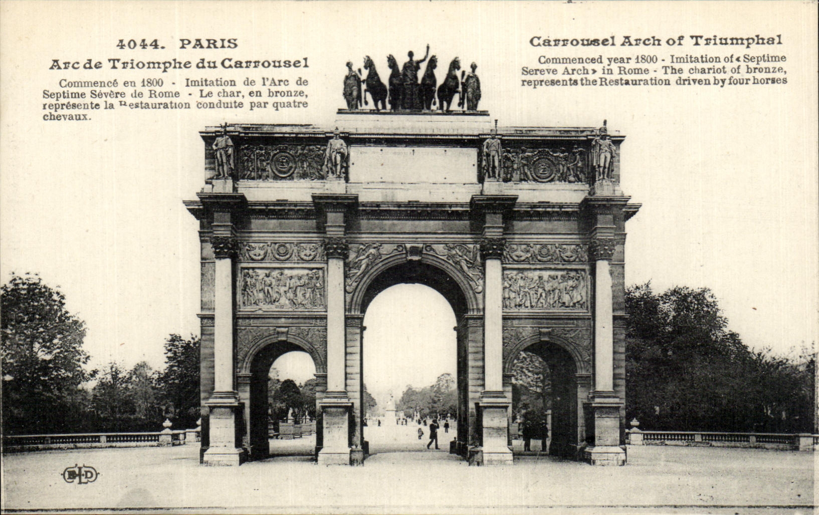 CPA Paris arc de Triomphe du Carrousel Louvre