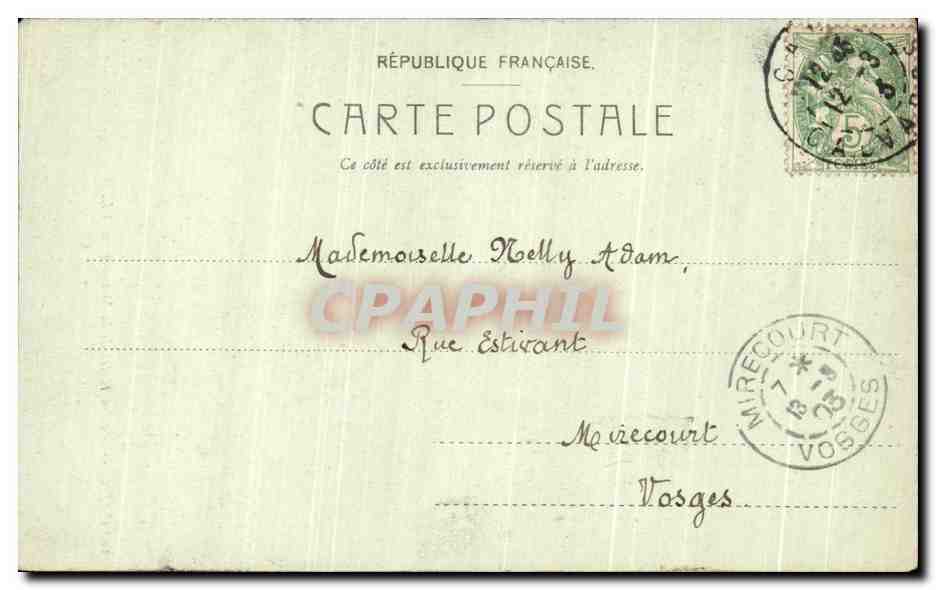 CPA Caen Ancien Hotel de la Monnaie — Verso