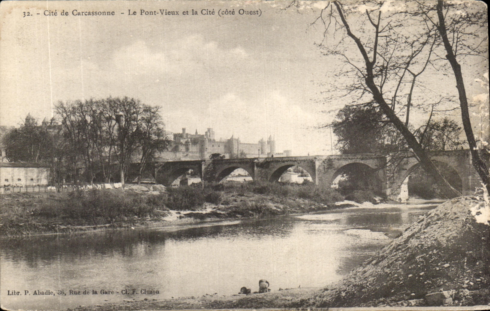 CPA Cite de Carcassonne Le Pont Vieux et la Cite