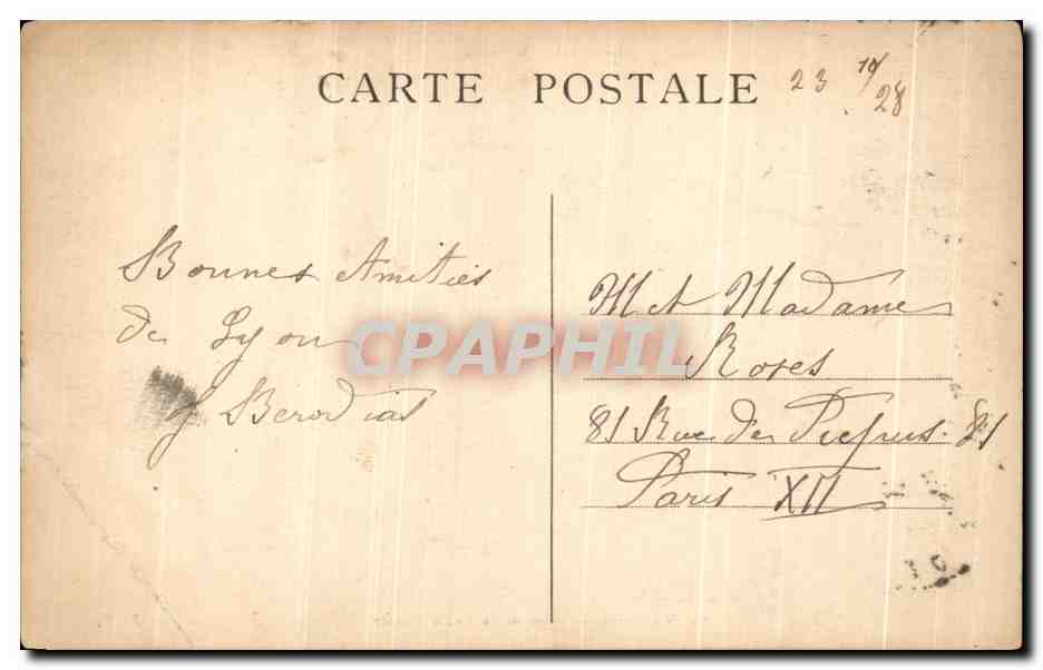 CPA Lyon Illustre Vue generale prise de la Croix — Rückseite