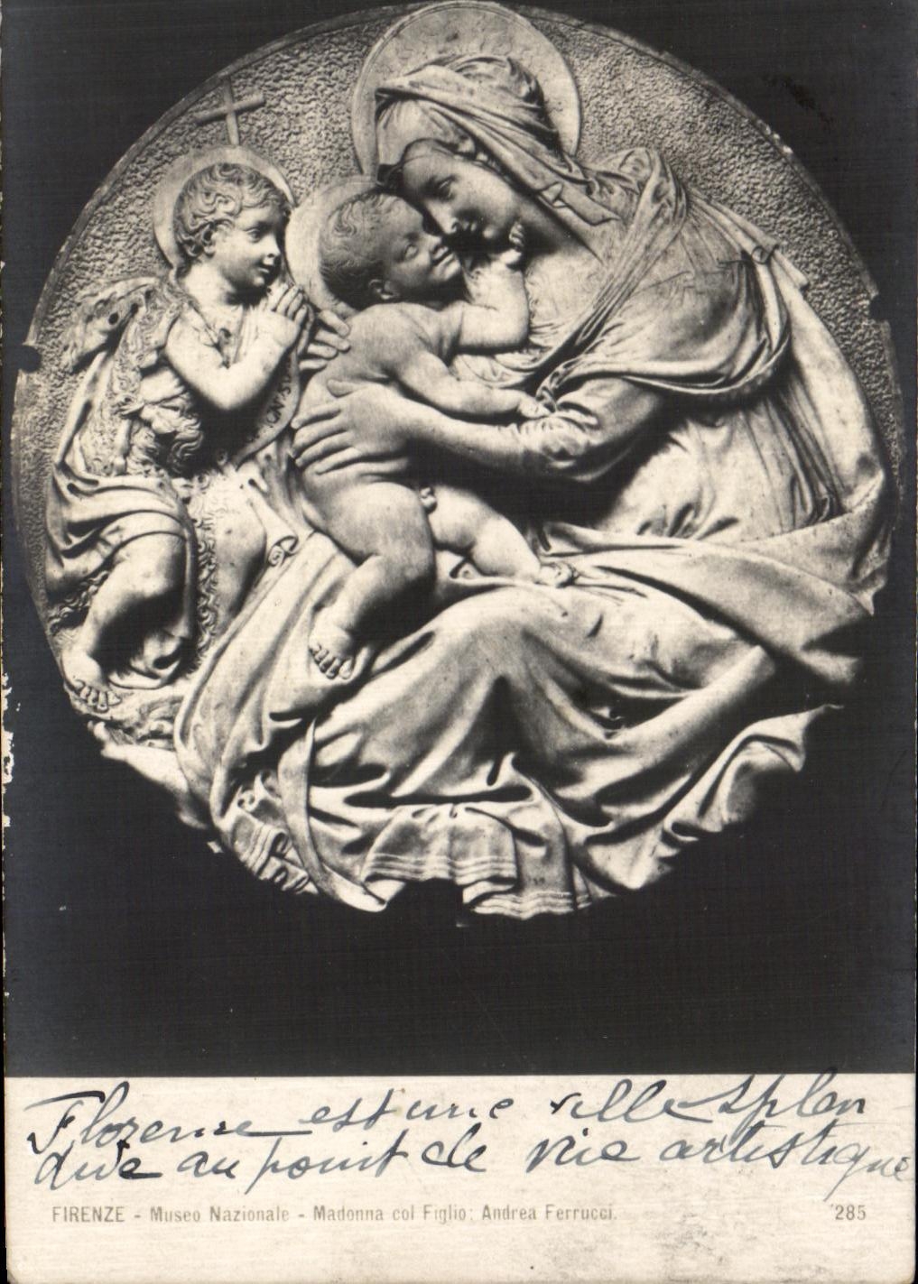 CPA Firenze Musee Nazianalo Madonna Col Figlio