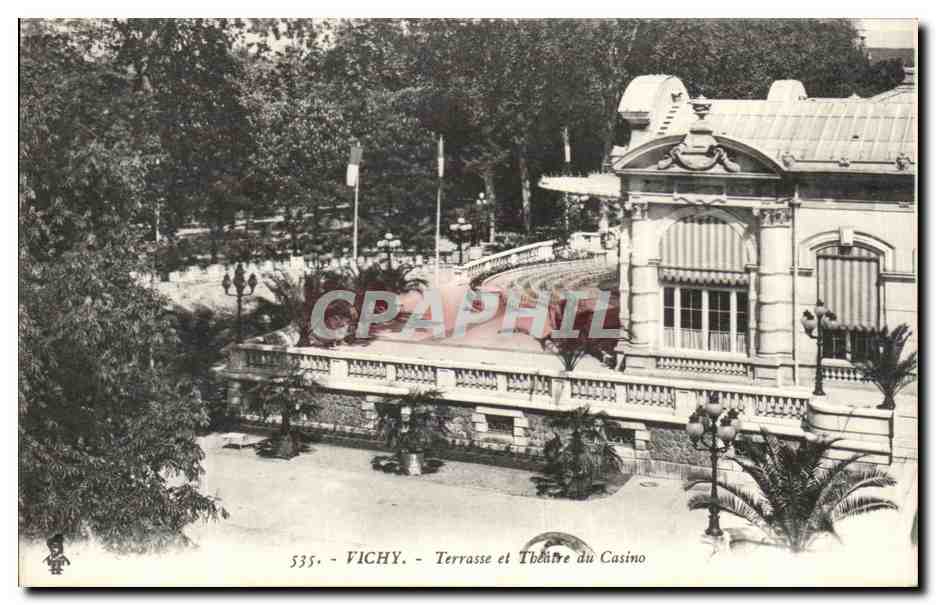 CPA Vichy Terrasse et Theatre du Casino