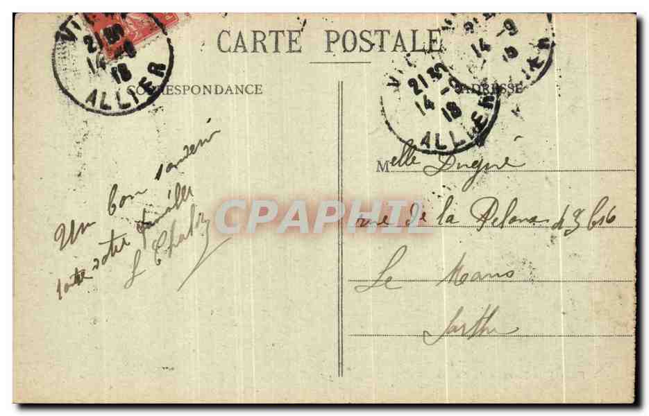 CPA Vichy Terrasse du Casino — Verso