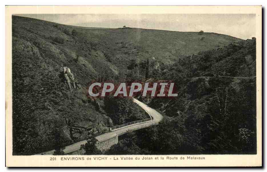 CPA Environs de Vichy La Vallee du Jolan et la Route de Malavaux