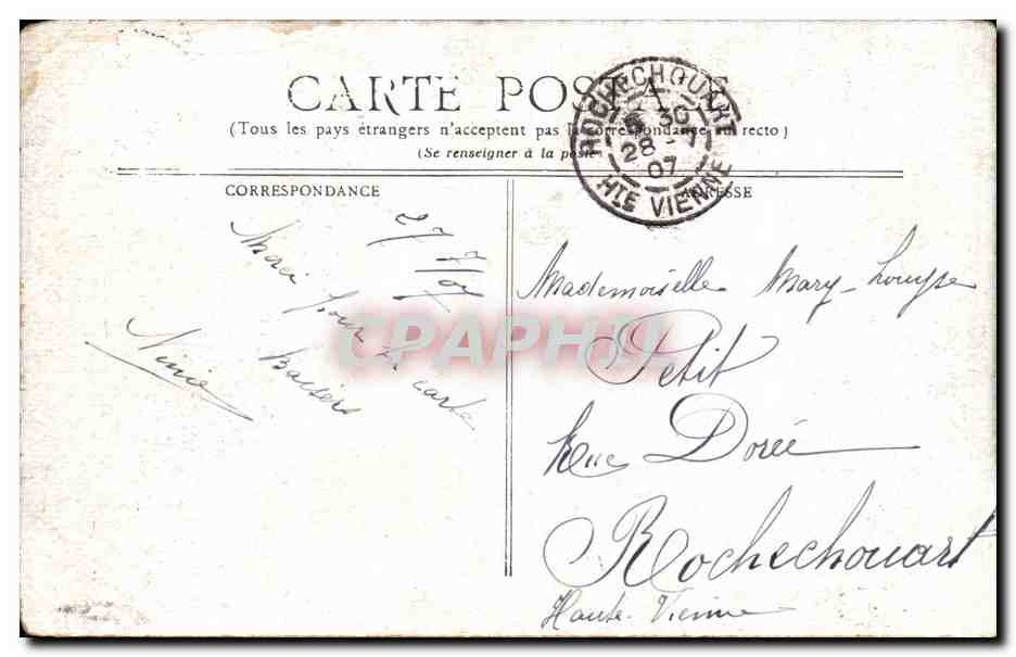 CPA Vichy La Grande Grille — Verso