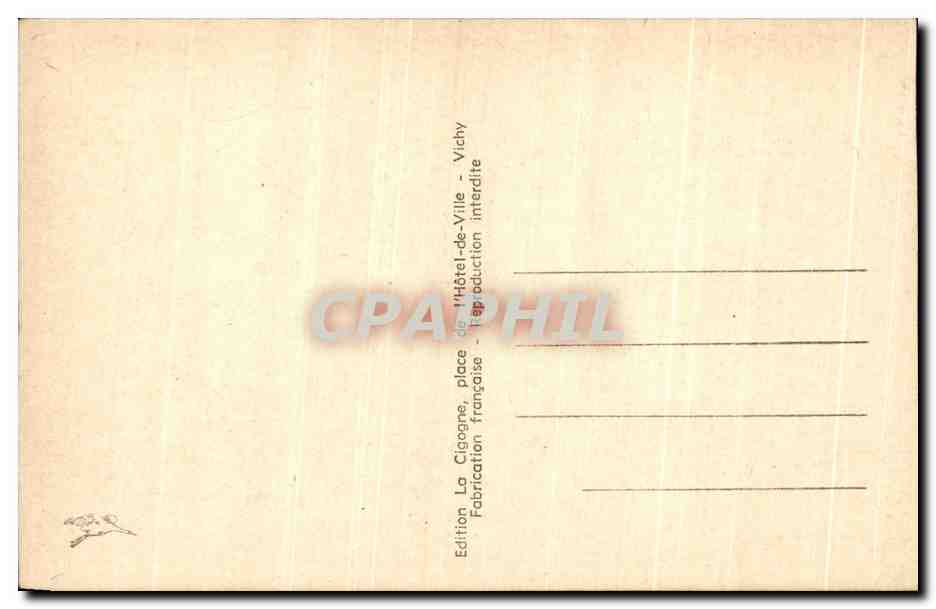 CPA Vichy Etablissement thermal — Verso
