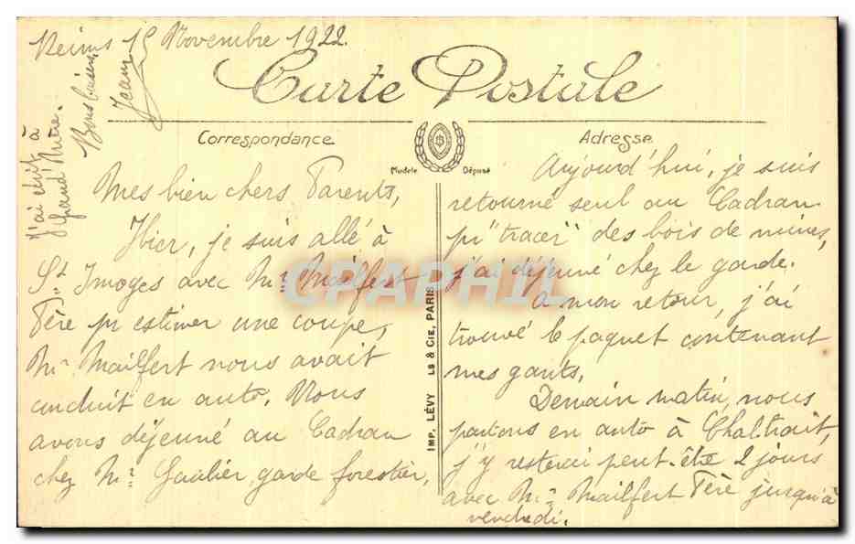 CPA Les Ruines De la Grande Guerre La Cathedrale Vue d'ensemble Militaria  — Verso