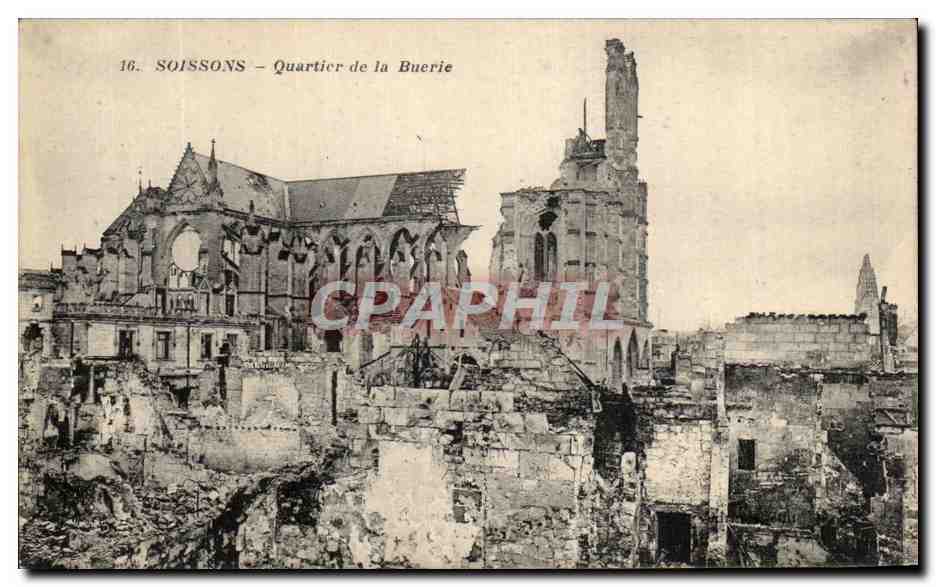 CPA Soissons Quartier de la Buerie Militaria 