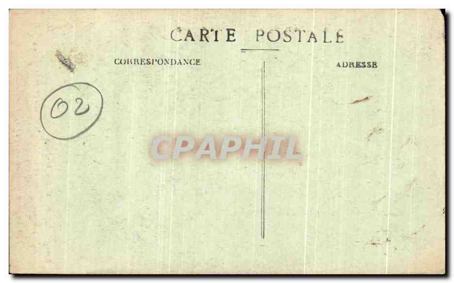 Soissons (Aisne) — Coin de rue et Tour St-Jean après le bombardement — Marcel Delboy, Phototypie, Bornel — Rückseite