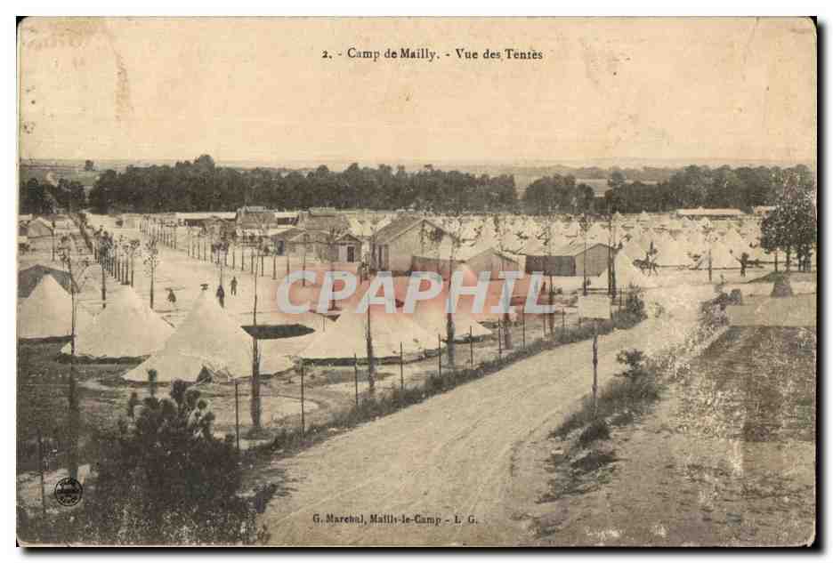 CPA Camp de Mailly Vue des Tentes Militaria