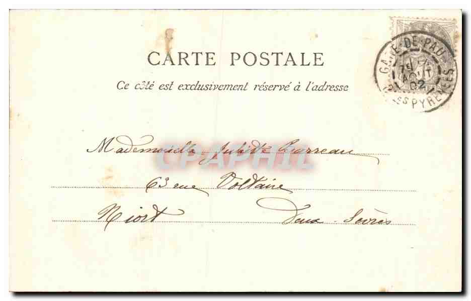 CPA Chateau du Pau Le Berceau d'Henri IV  — Verso