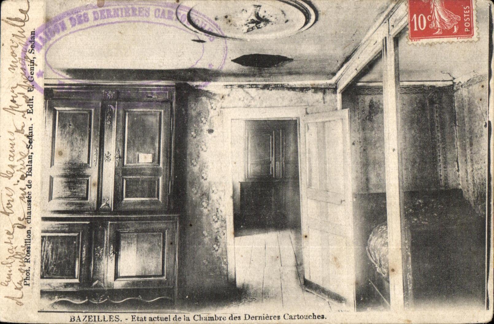 CPA Bazeilles Etat actuel de la Chambre des Dernieres cartouches 