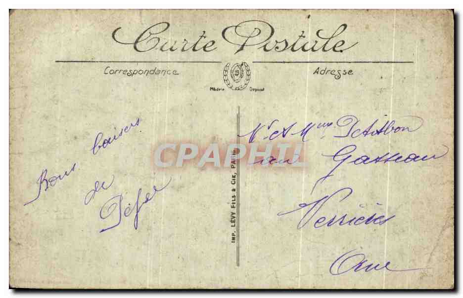 CPA Riva Bella Les Cabines et le Boulevard de la Manche — Rückseite