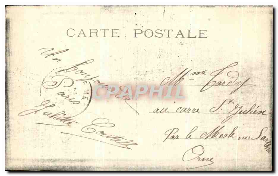CPA Paris Buttes Chaumont Le Belvedere — Rückseite