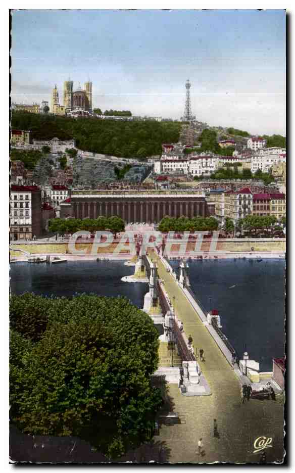 LYON - Le Palais de Justice et la Colline de Fourvière — éditeur G.A.P. n°106