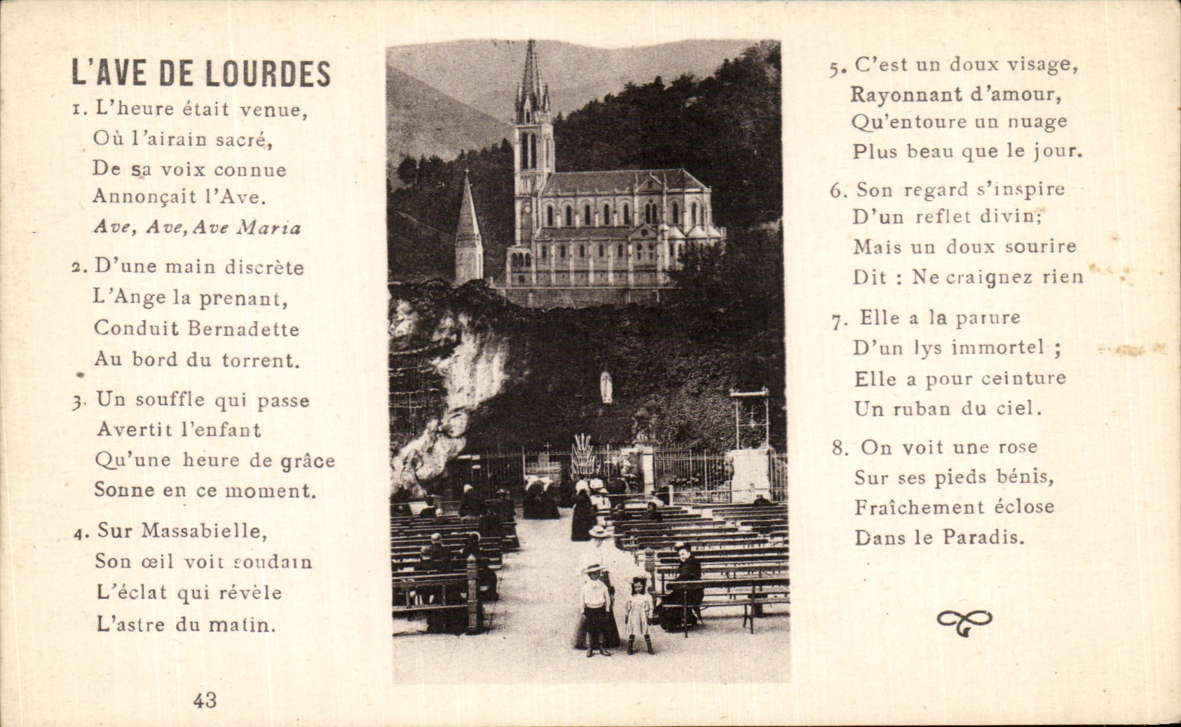 CPA Lourdes L'Ave De Lourdes