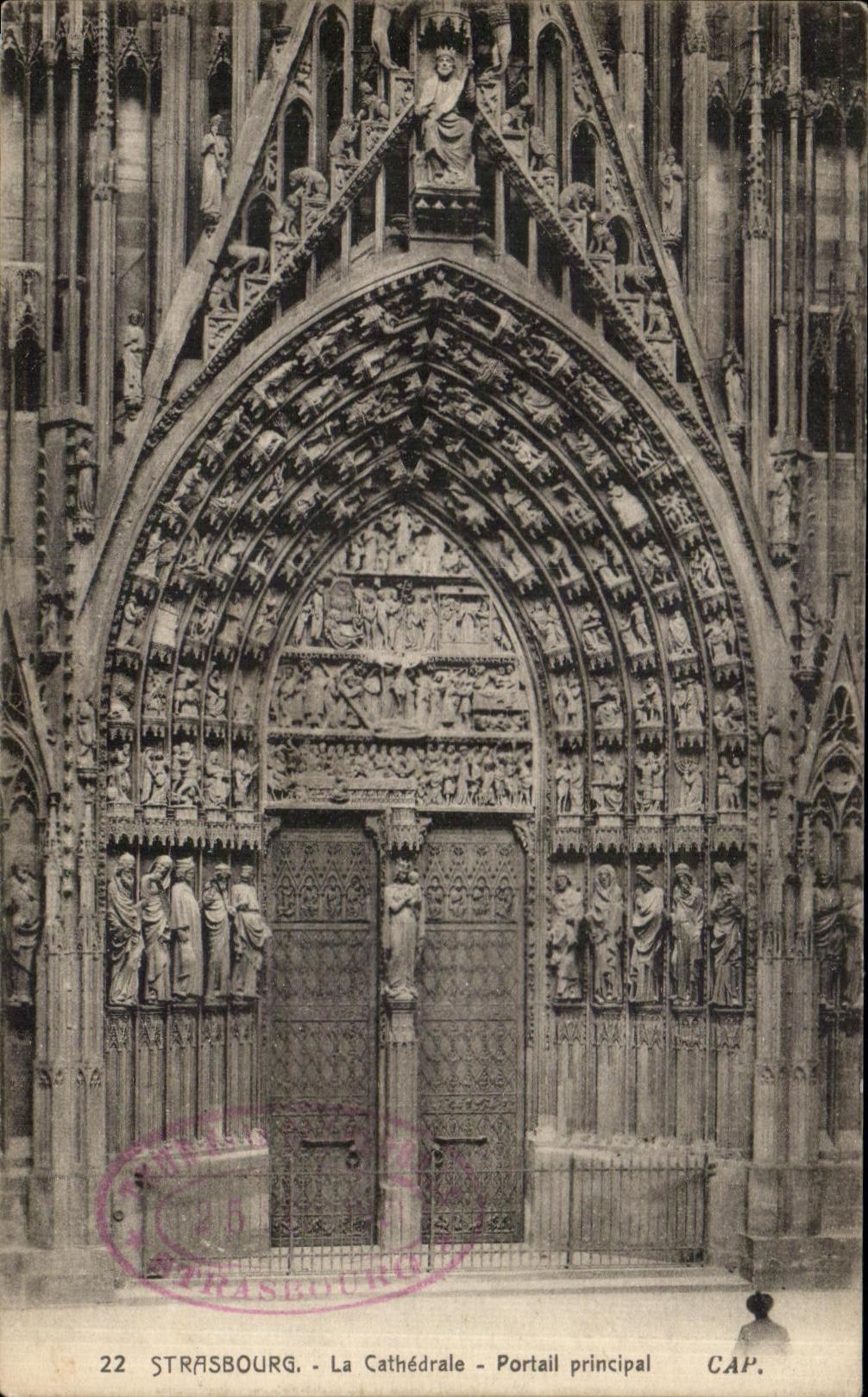 CPA Strasbourg La Cathedrale Portall Principal