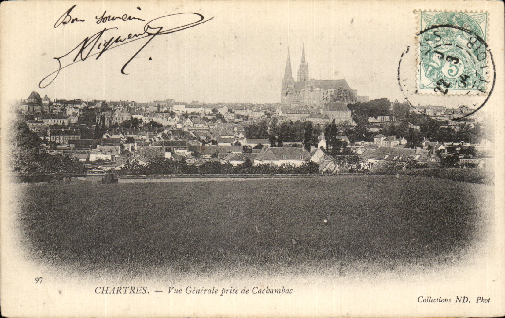Chartres — Vue Générale prise de Cachambac — Collections ND. Phot