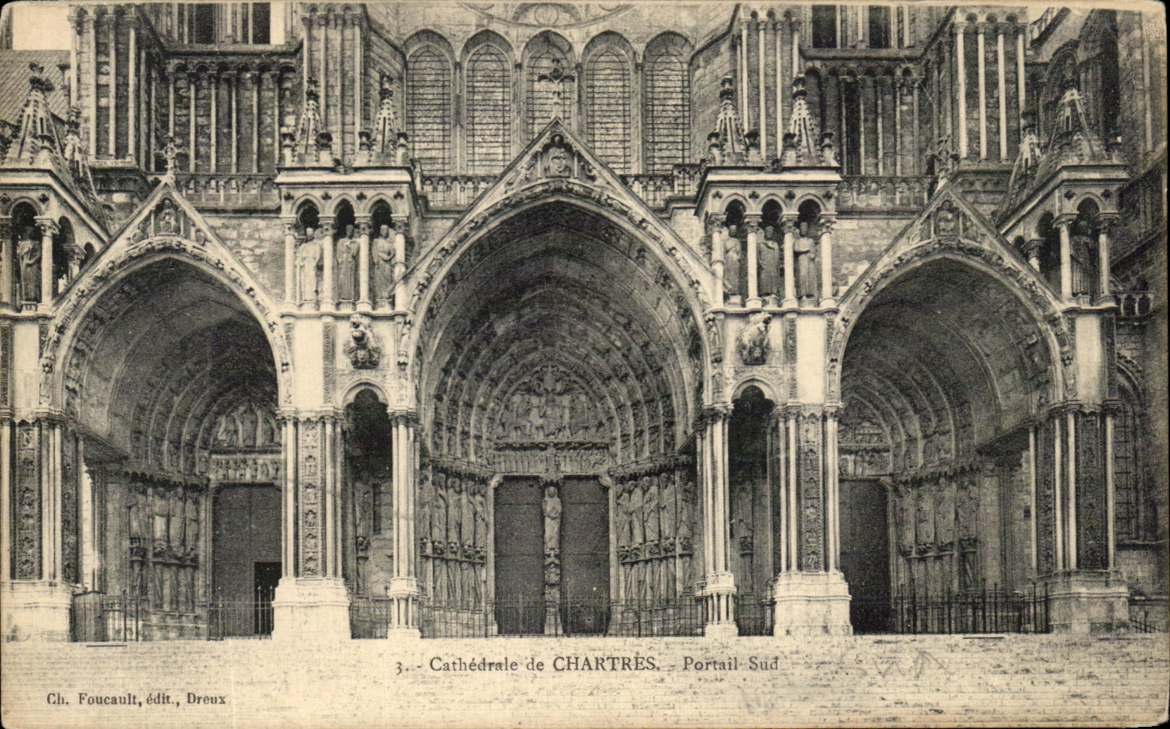 CPA Cathedrale de Chartres Portail Sud