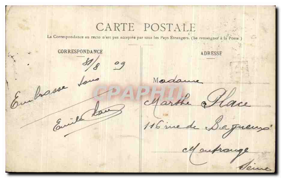 CPA Chartres Vue generale — Verso