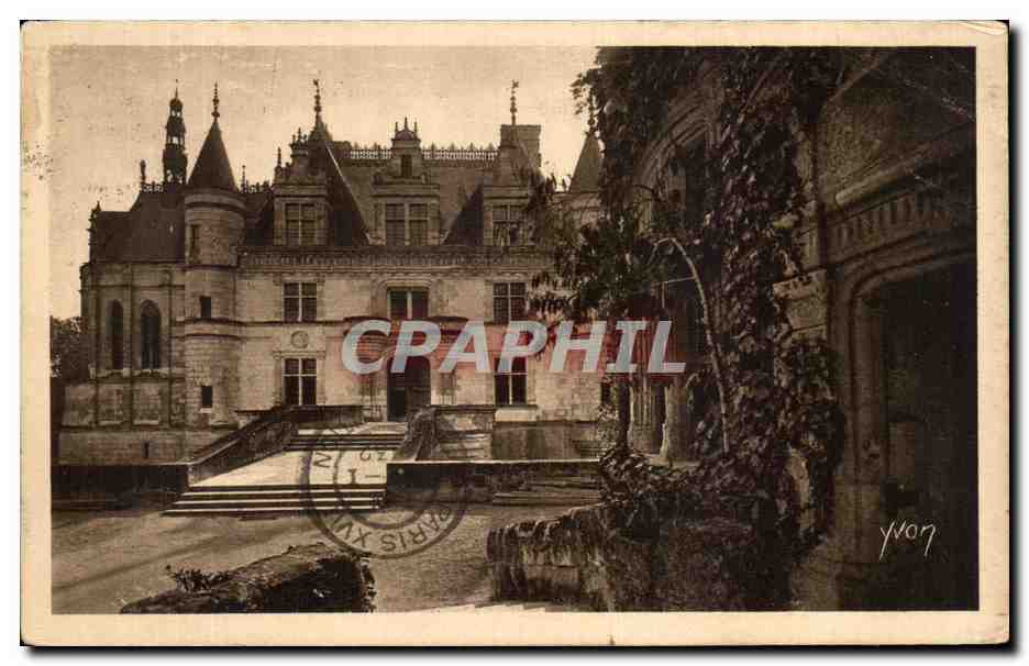 CPA Chateau de Chenonceaux Aile Thomas Bohier et detail de la Tour des Marques