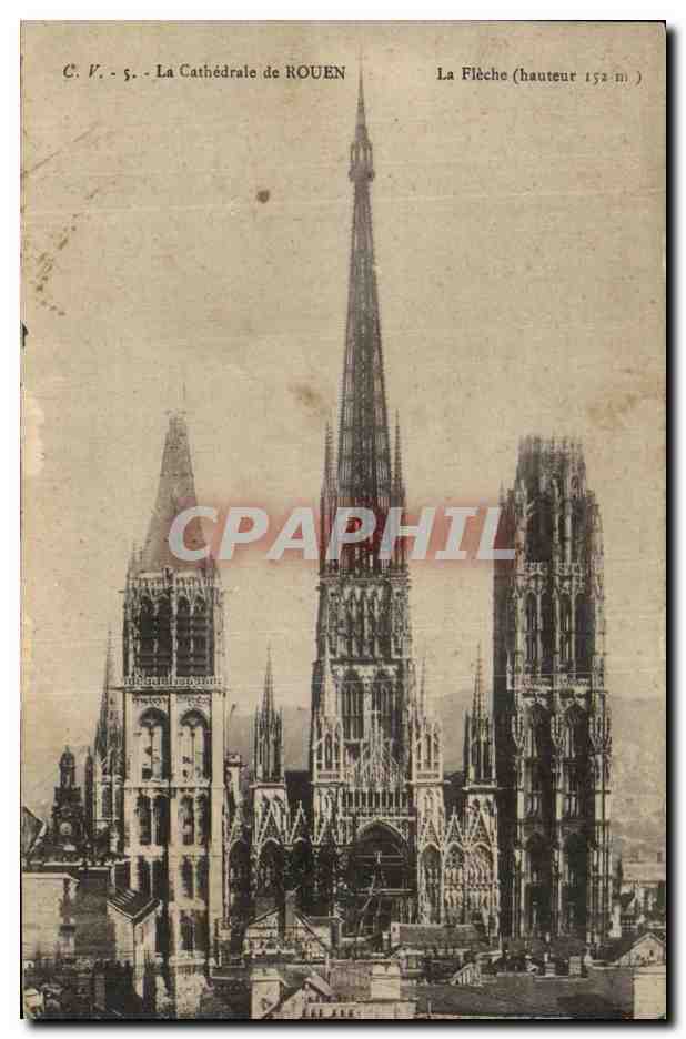 CPA la Cathedrale de Rouen La Fleche