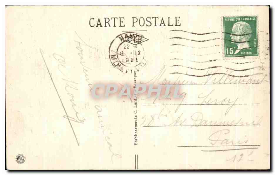 CPA Nancy Palais Ducal Grand Rue — Verso