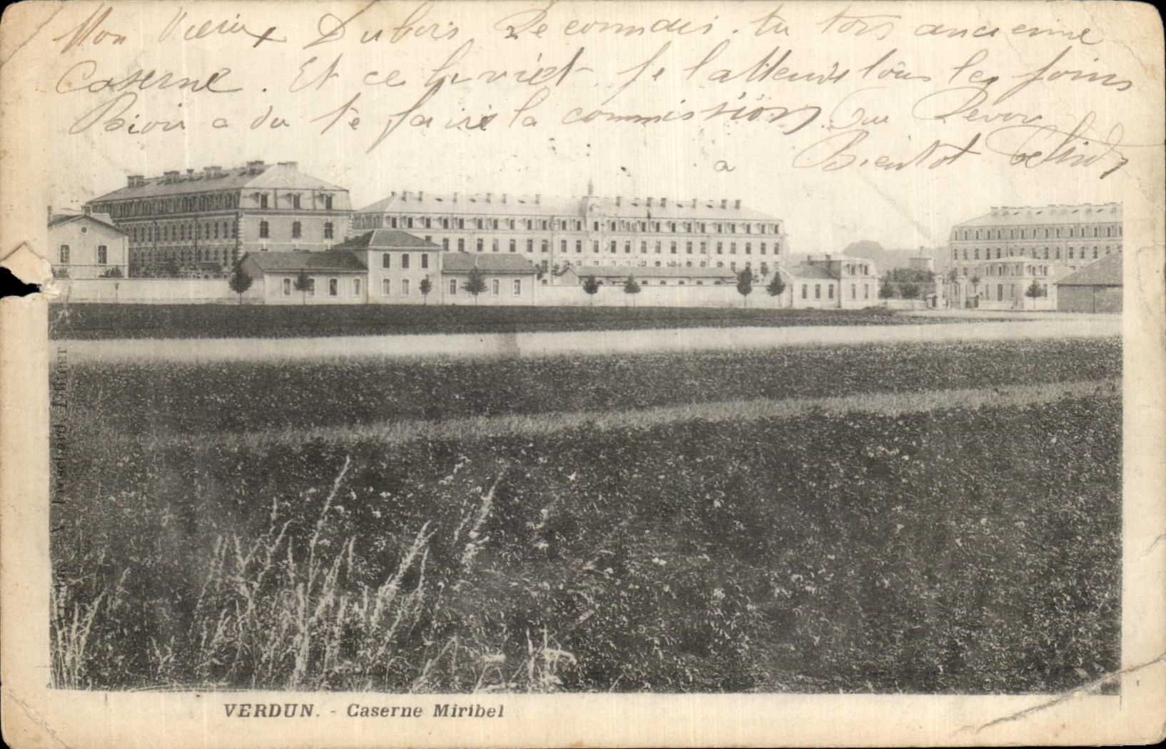 CPA Verdun Caserne Miribel Militaria