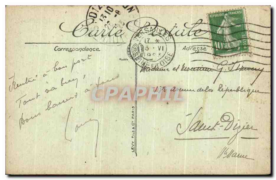 CPA Versailles Musee des Voitures — Verso