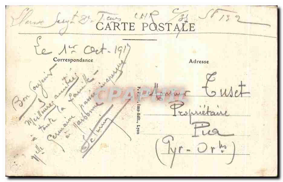 LYON - Pont de la Guillotière - L'Hôtel-Dieu et le Coteau de Fourvière — Reverso