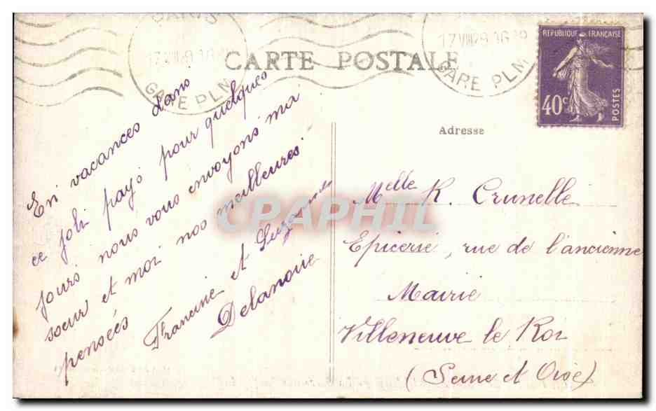 Foresta di Fontainebleau — La Gorge aux Loups — L.C. — Verso