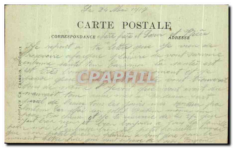 Bordeaux — Le Lycée — C.B. — Verso