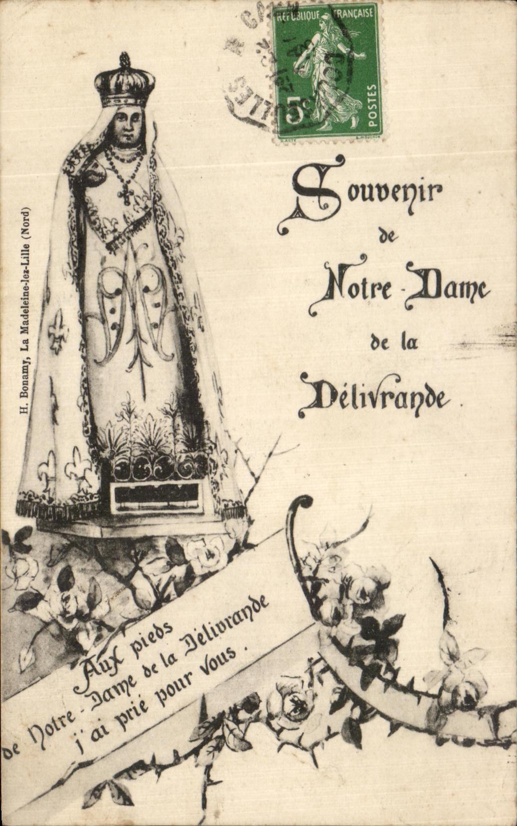 CPA Souvenir Notre Dame de la Delivrande