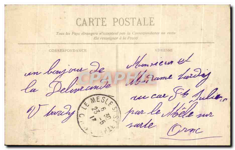 CPA Souvenir Notre Dame de la Delivrande — Rückseite