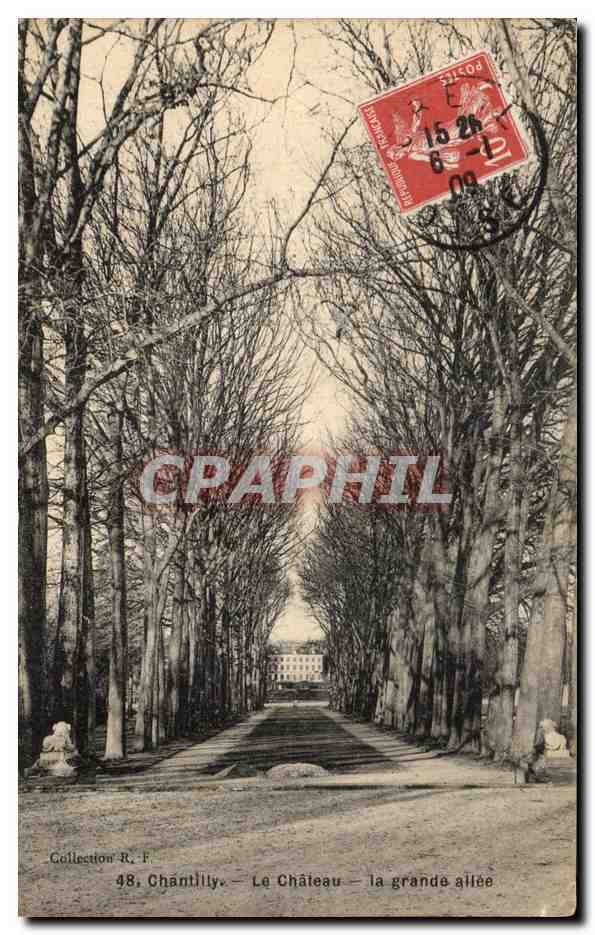 CPA Chantilly Le Chateau la Grande allee