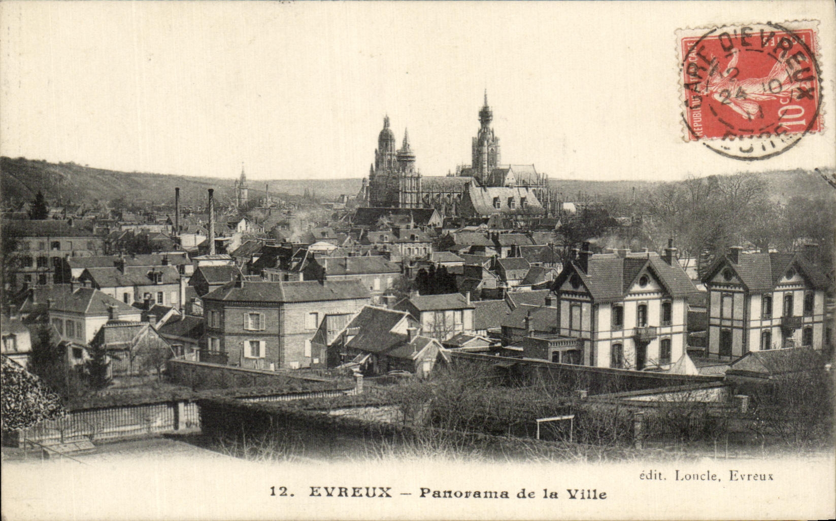 CPA Evreux Panorama de la ville