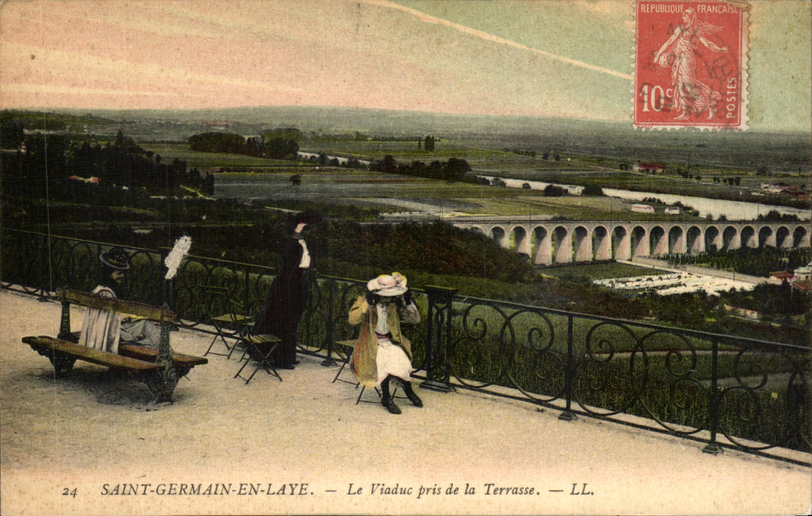 SAINT-GERMAIN-EN-LAYE — Le Viaduc pris de la Terrasse — LL.