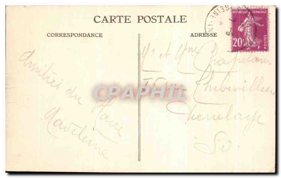 CPA Le Havre Le Here La Falaise et la Plage — Rückseite