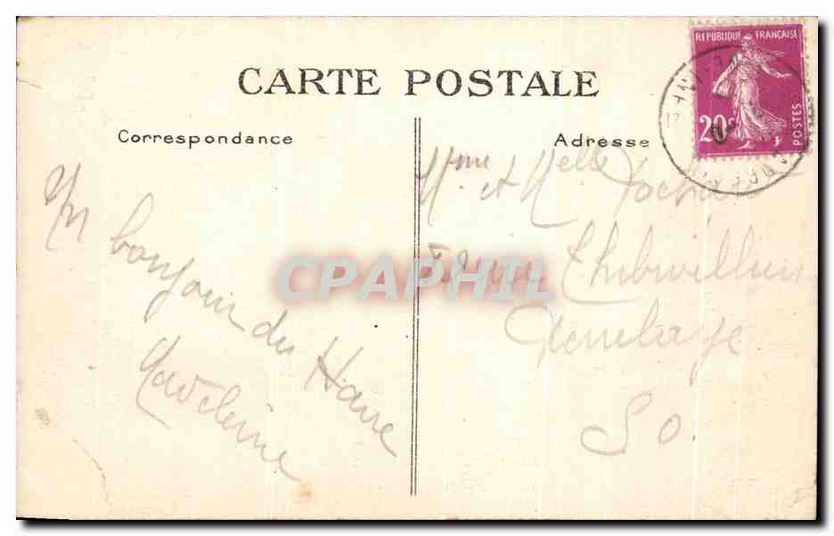 CPA Le Havre Enremble de la Place Gambetta du Bassin du Cornmerce et du Bassin du Roy Bateaux  — Rückseite
