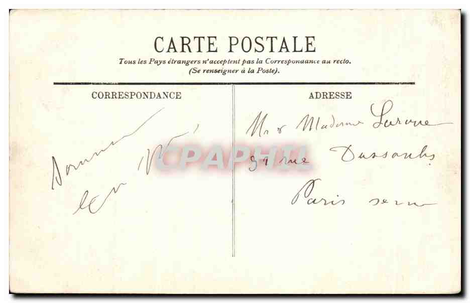 CPA Le Havre Saint Adresse Notre Dame des Flots et la Ville — Rückseite