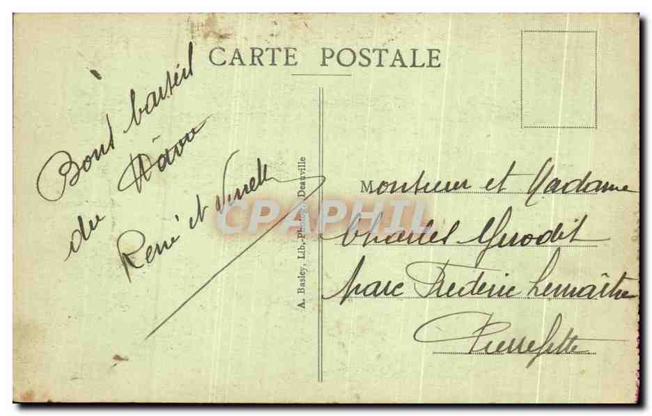 Deauville - La Plage à l'heure du bain — A. Basley, Lib. Phot. Deauville, n°204 — Verso