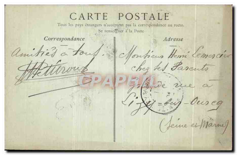 CPA Auxerre Vue Prise de Saint Germain — Verso