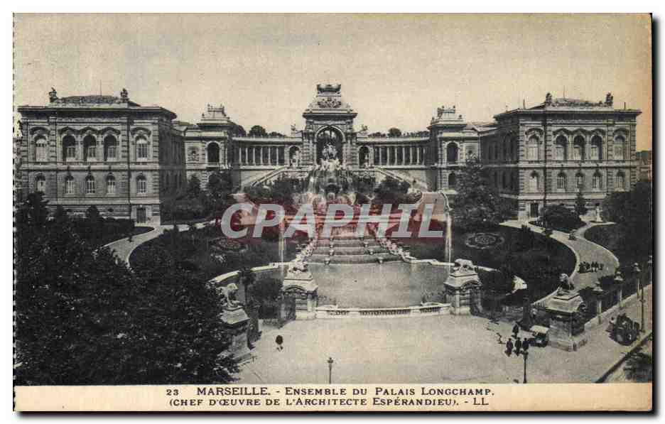 CPA Marseille Ensemble Du Palais Longchamp 