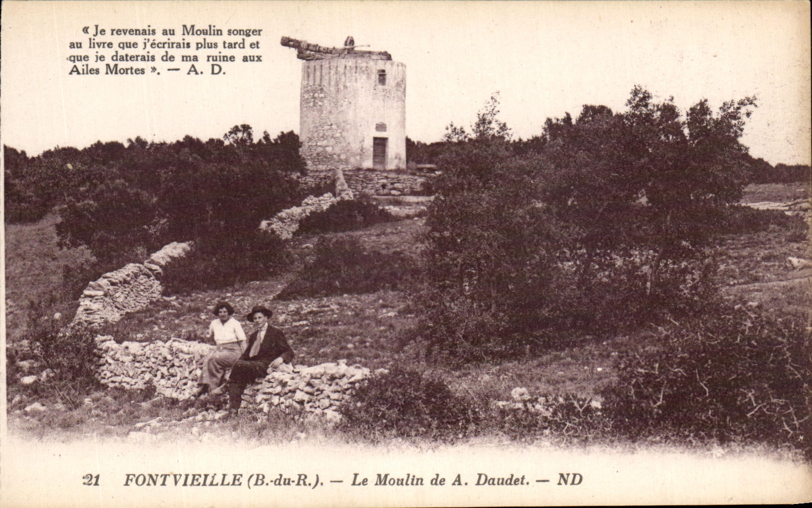 CPA Fontvielle Le moulin de A Daudet